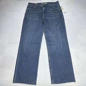 NEW Hudson Remi High Rise Straight Ankle Jeans Size 32 Raw Hem Stretch Denim NWT